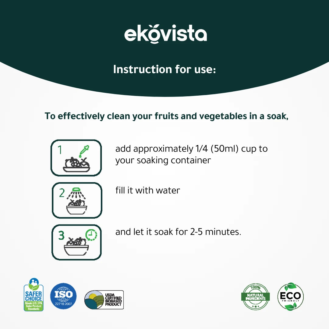 EKOVISTA Organic Fruits & Vegetables Wash 500ml