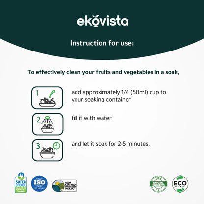 EKOVISTA Organic Fruits & Vegetables Wash 500ml